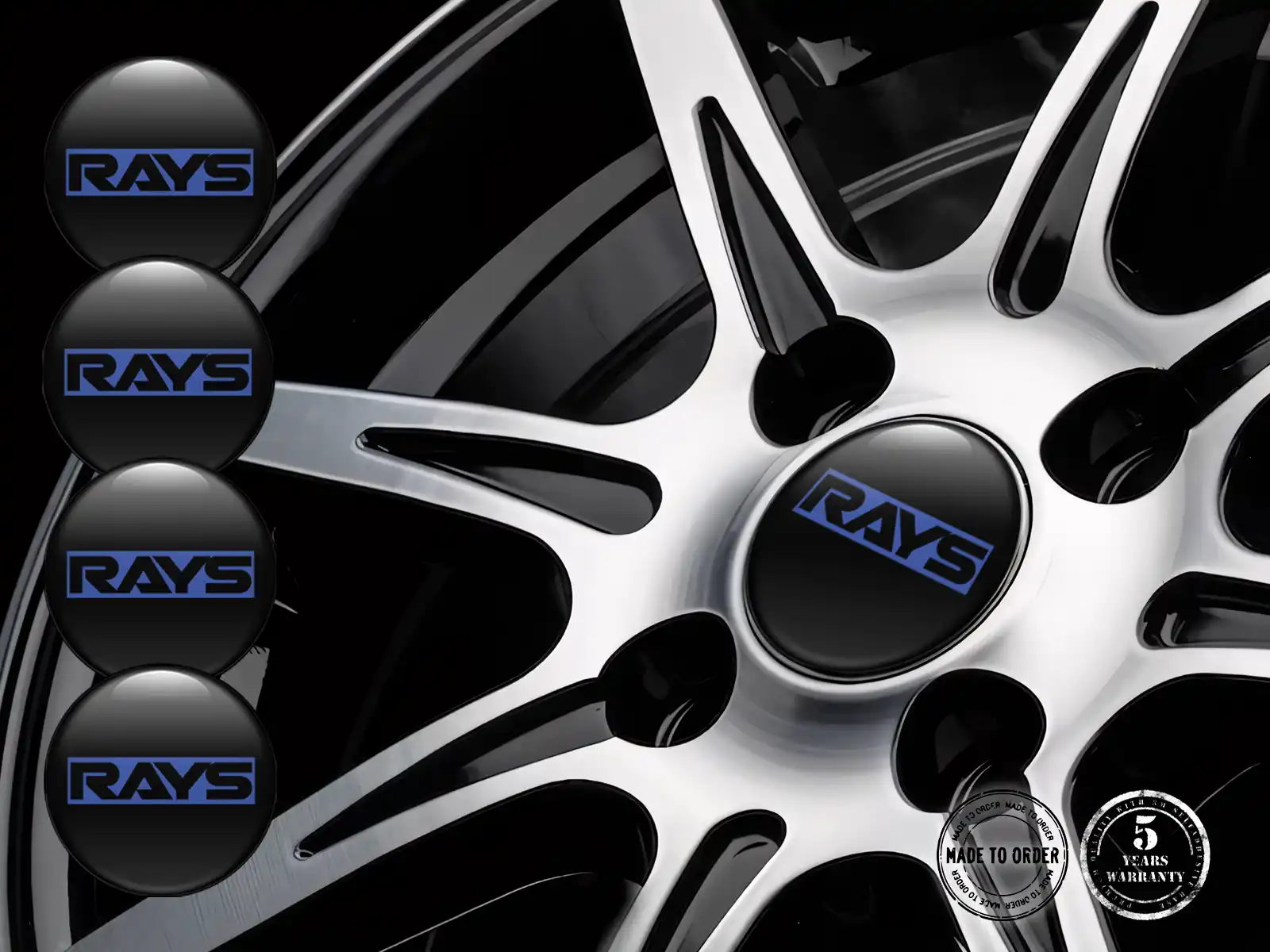 Rays Decalcomania Cerchio Auto Logo Distintivi Silicone Lusso